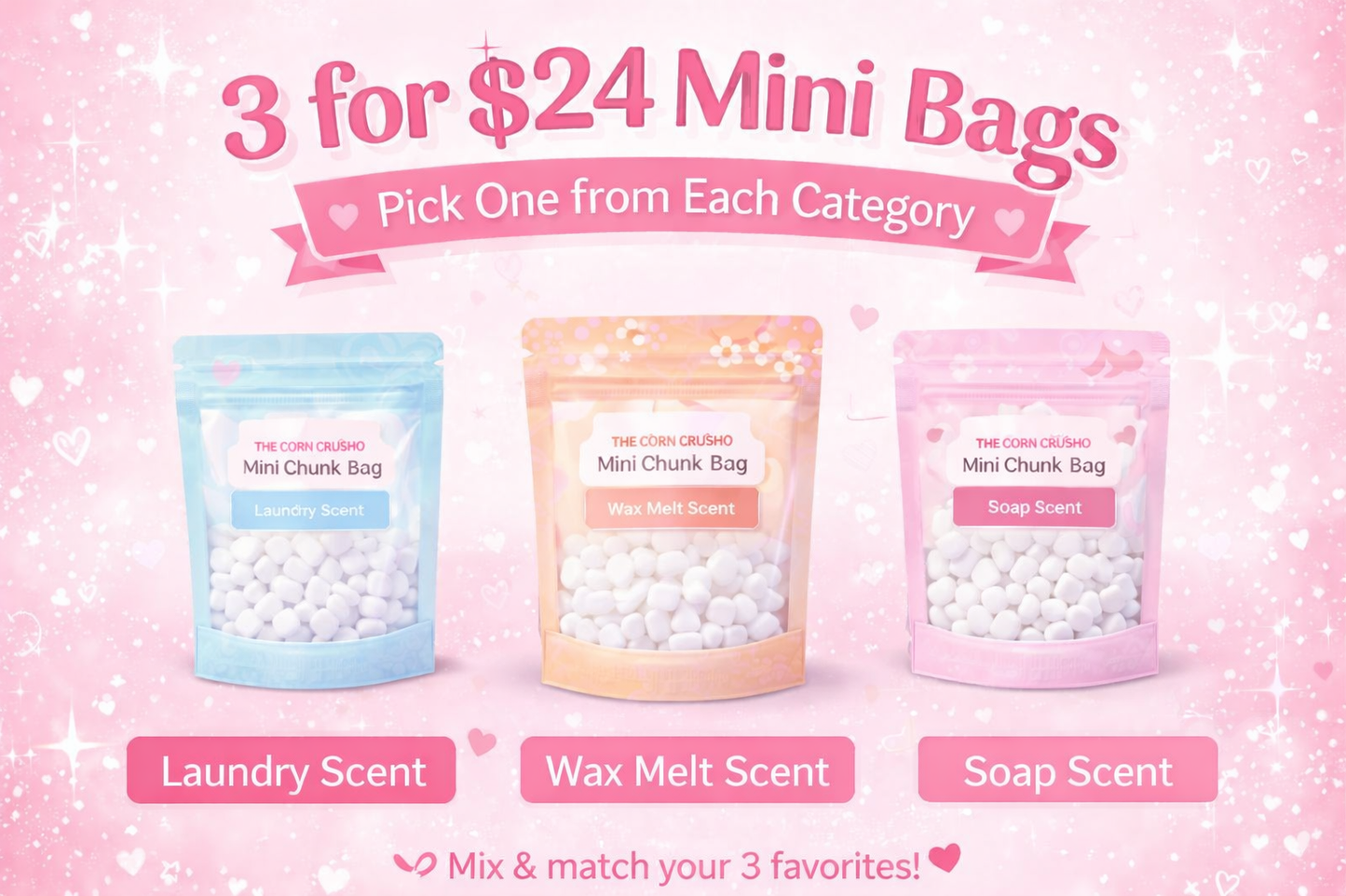 3 for 24 mini bags